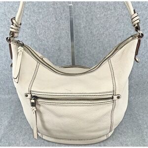 Sequoia Hobo Bag The Sak Genuine Pebble Leather Off White Ivory Zip Slouchy Boho